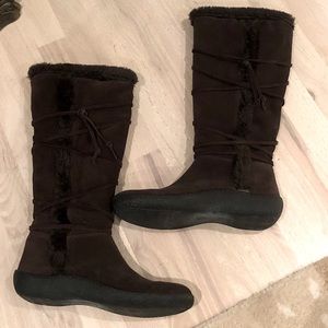 Jcrew Fleece lined All Weather Boots Brown Suede
